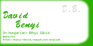 david benyi business card