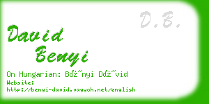 david benyi business card